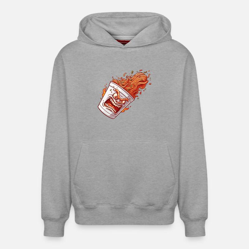 Coupe Enflammée - Sweat à capuche unisexe décontracté en coton biologique – de SPREAD - gris chiné