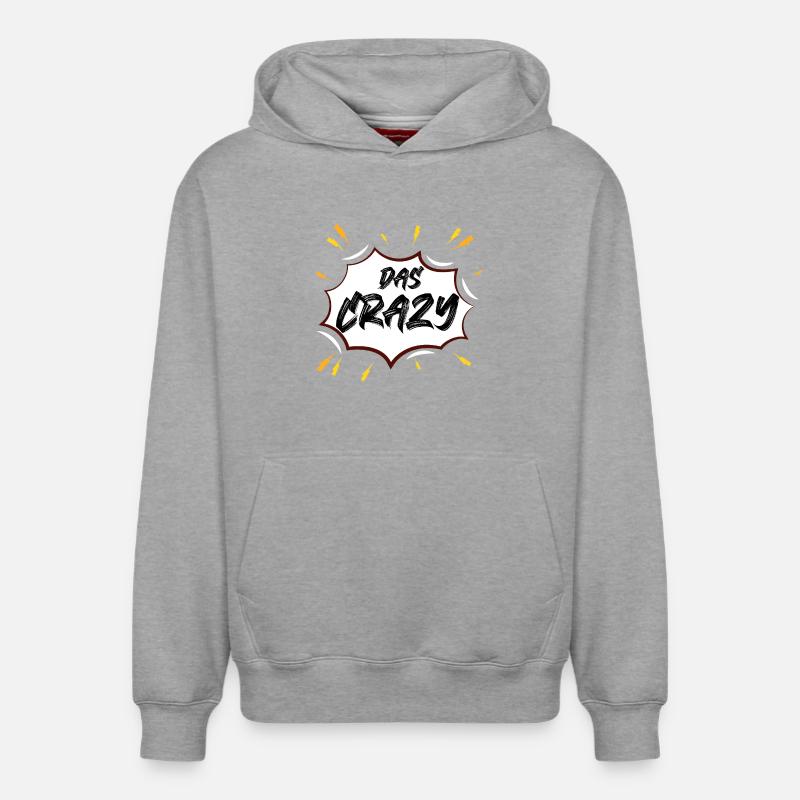 Le Crazy Comicburst - Sweat à capuche unisexe décontracté en coton biologique – de SPREAD - gris chiné
