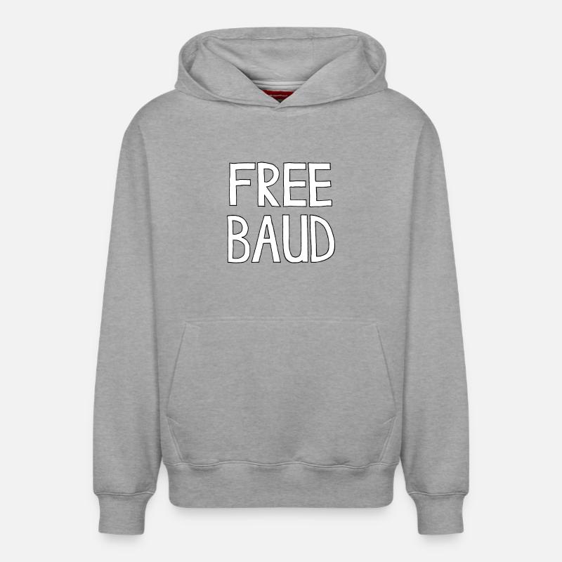 BAUD LIBRE - Sweat à capuche unisexe décontracté en coton biologique – de SPREAD - gris chiné