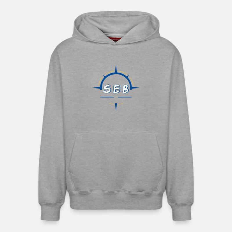 Seb - Sweat à capuche unisexe décontracté en coton biologique – de SPREAD - gris chiné