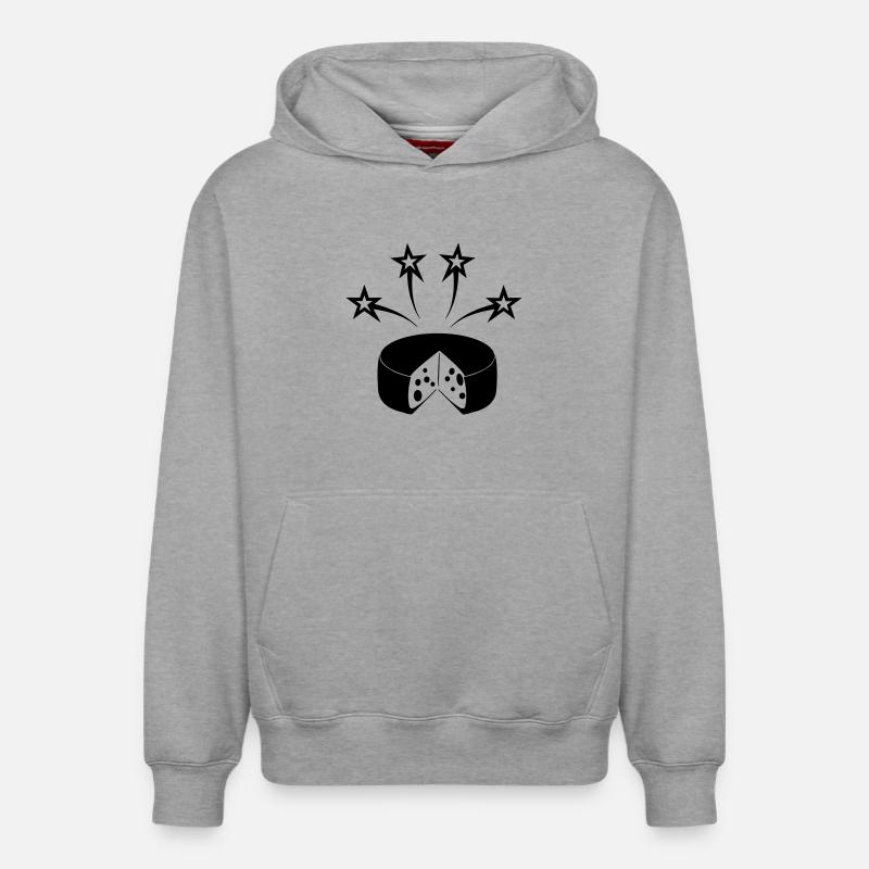 Fromage à quatre étoiles - Sweat à capuche unisexe décontracté en coton biologique – de SPREAD - gris chiné