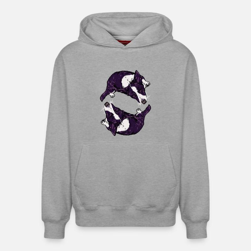 Corgis - Sweat à capuche unisexe décontracté en coton biologique – de SPREAD - gris chiné