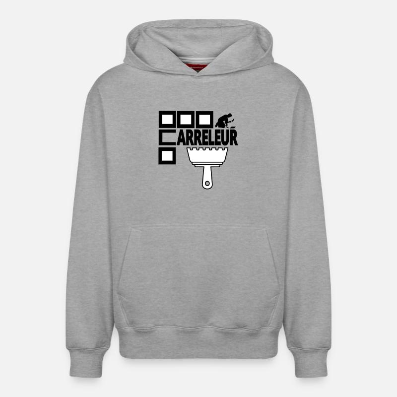 Dachdecker - Relaxed Unisex Organic Hoodie – von SPREAD - Grau meliert