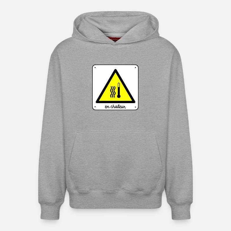 En chaleur - Sweat à capuche unisexe décontracté en coton biologique – de SPREAD - gris chiné