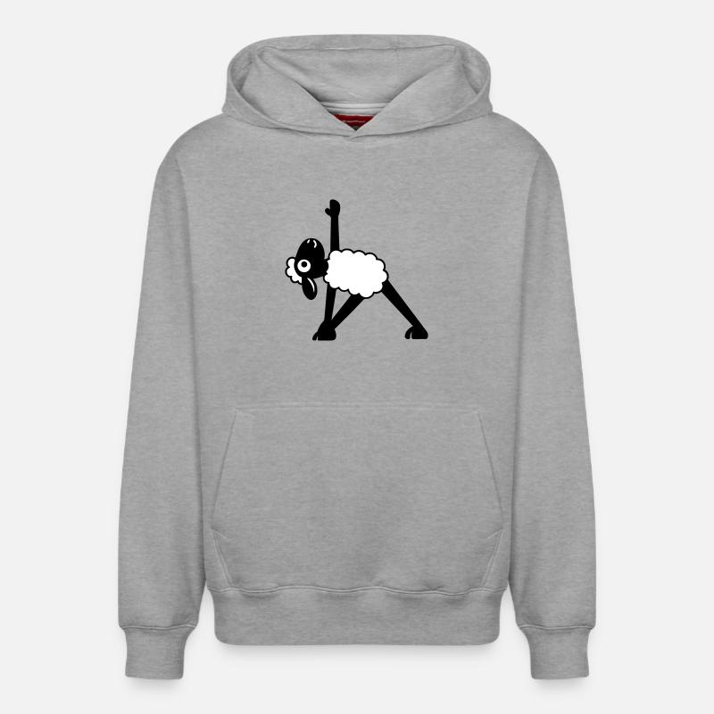 Yoga Mouton - Sweat à capuche unisexe décontracté en coton biologique – de SPREAD - gris chiné