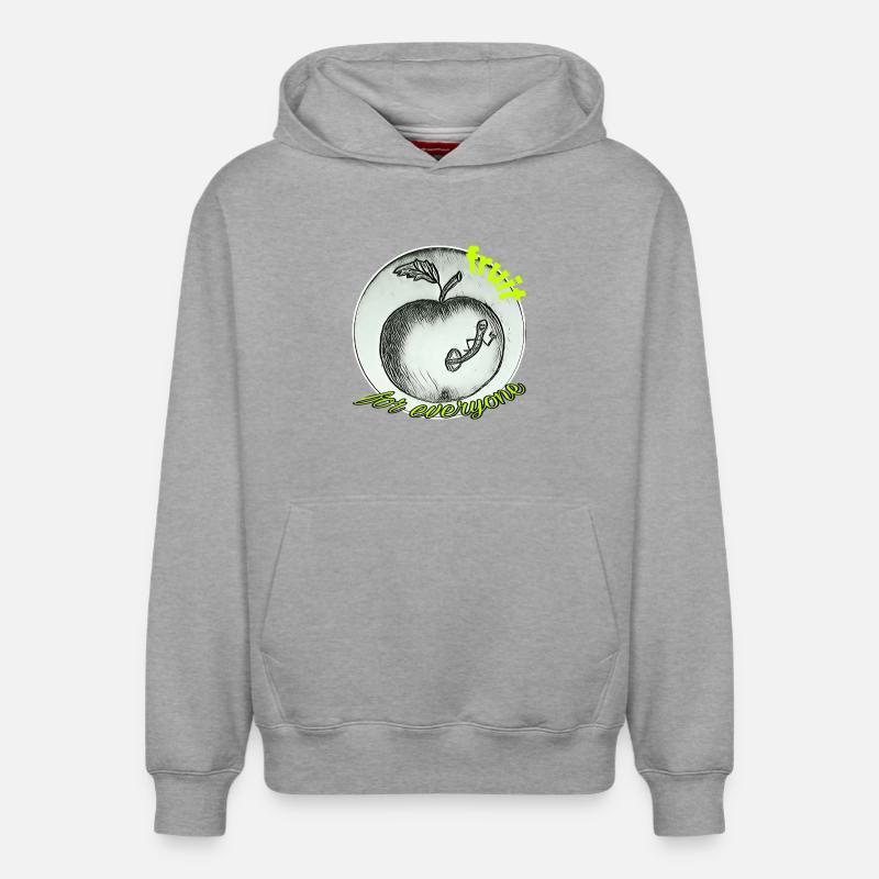 Fruits - Sweat à capuche unisexe décontracté en coton biologique – de SPREAD - gris chiné