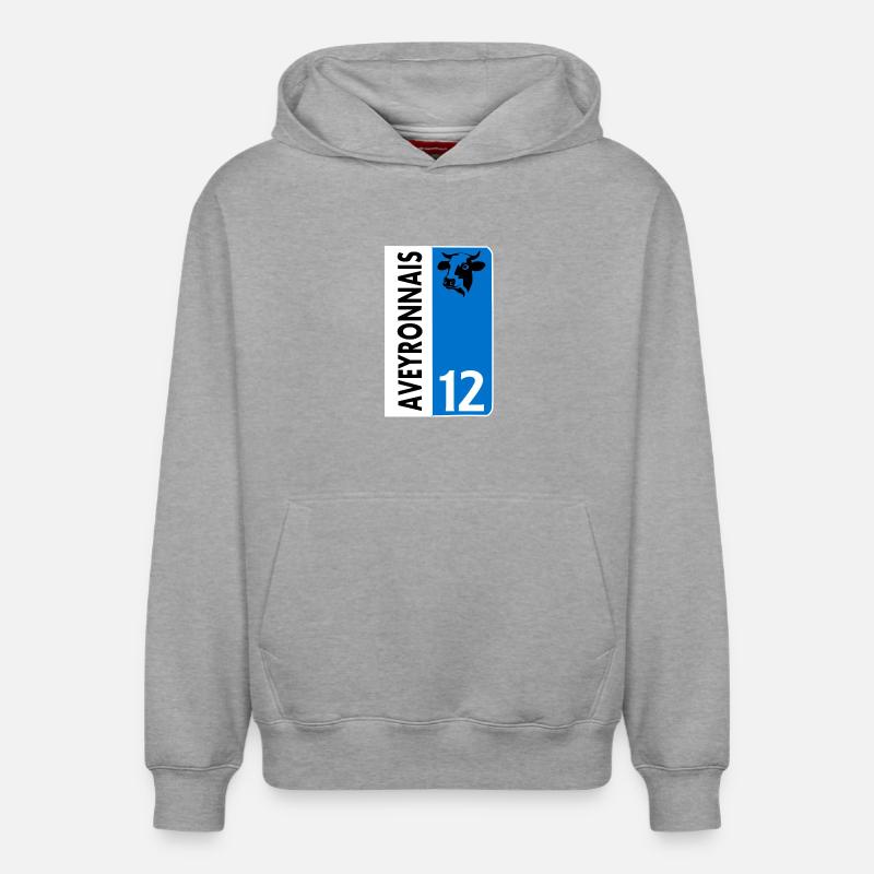 Aveyronnais - Sweat à capuche unisexe décontracté en coton biologique – de SPREAD - gris chiné