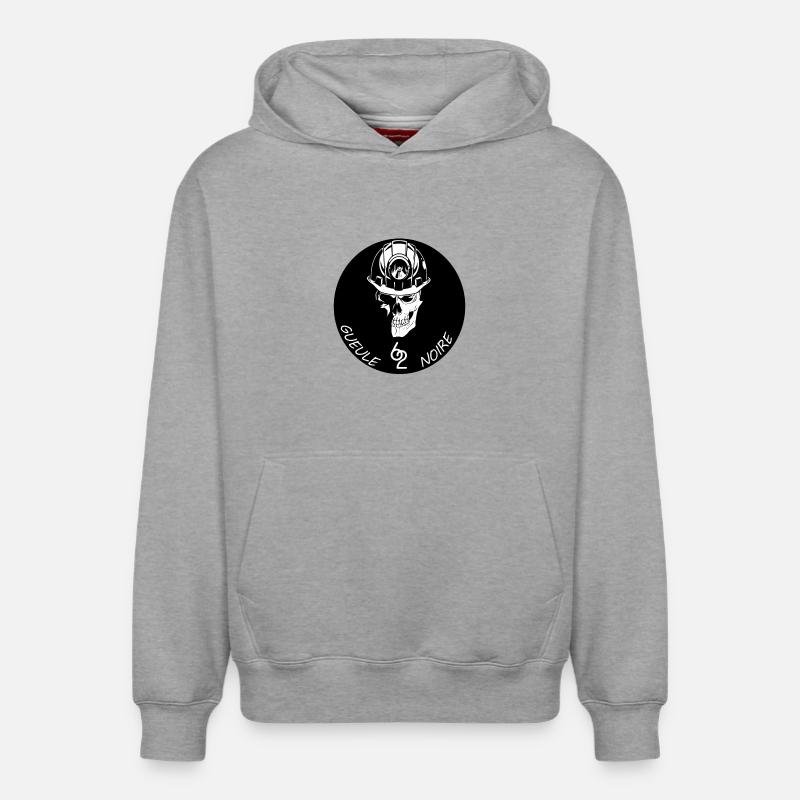 Gueule noire 62 - Sweat à capuche unisexe décontracté en coton biologique – de SPREAD - gris chiné