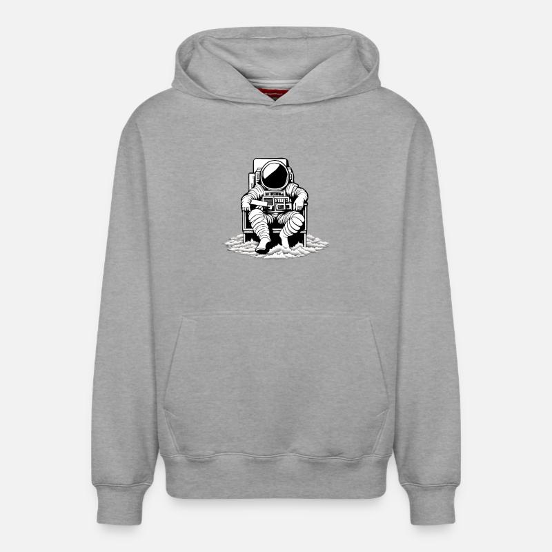 Frissons des astronautes - Sweat à capuche unisexe décontracté en coton biologique – de SPREAD - gris chiné