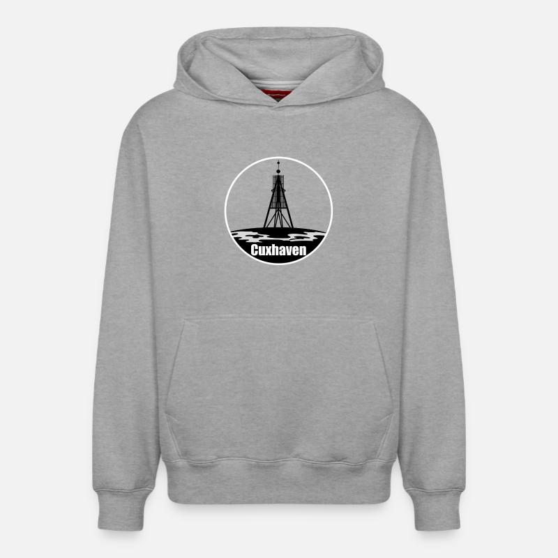 Transparence de Cuxhaven Skyline - Sweat à capuche unisexe décontracté en coton biologique – de SPREAD - gris chiné