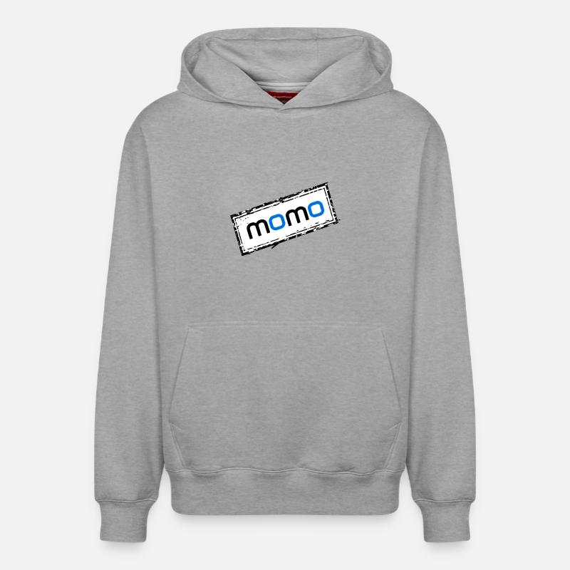 Momo - Sweat à capuche unisexe décontracté en coton biologique – de SPREAD - gris chiné