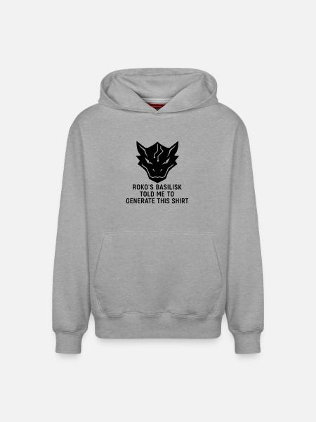 Generated by the Basilisk - Relaxed Unisex Organic Hoodie – by SPREAD - heather grey
