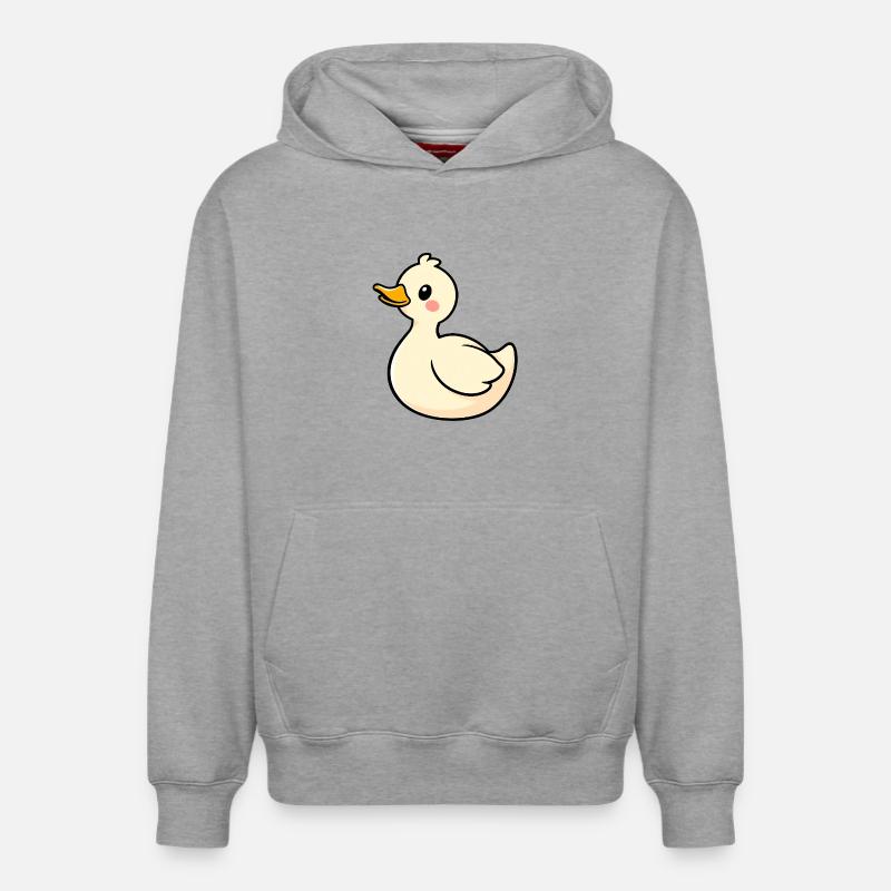 Canard - Sweat à capuche unisexe décontracté en coton biologique – de SPREAD - gris chiné