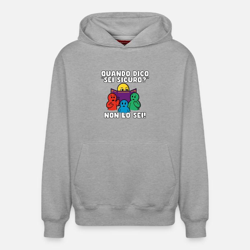 « Êtes-vous sûr ? » – Vous ne l’êtes pas. - Sweat à capuche unisexe décontracté en coton biologique – de SPREAD - gris chiné