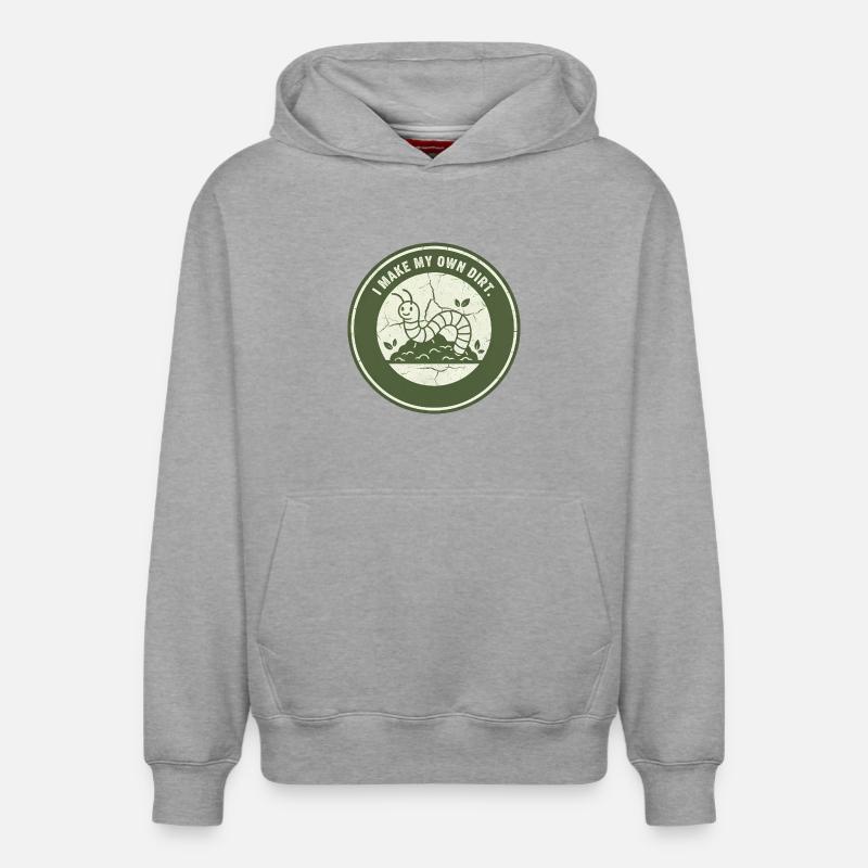 Compost de vers : sol indépendant - Sweat à capuche unisexe décontracté en coton biologique – de SPREAD - gris chiné