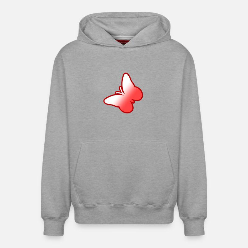 Papillon - Sweat à capuche unisexe décontracté en coton biologique – de SPREAD - gris chiné