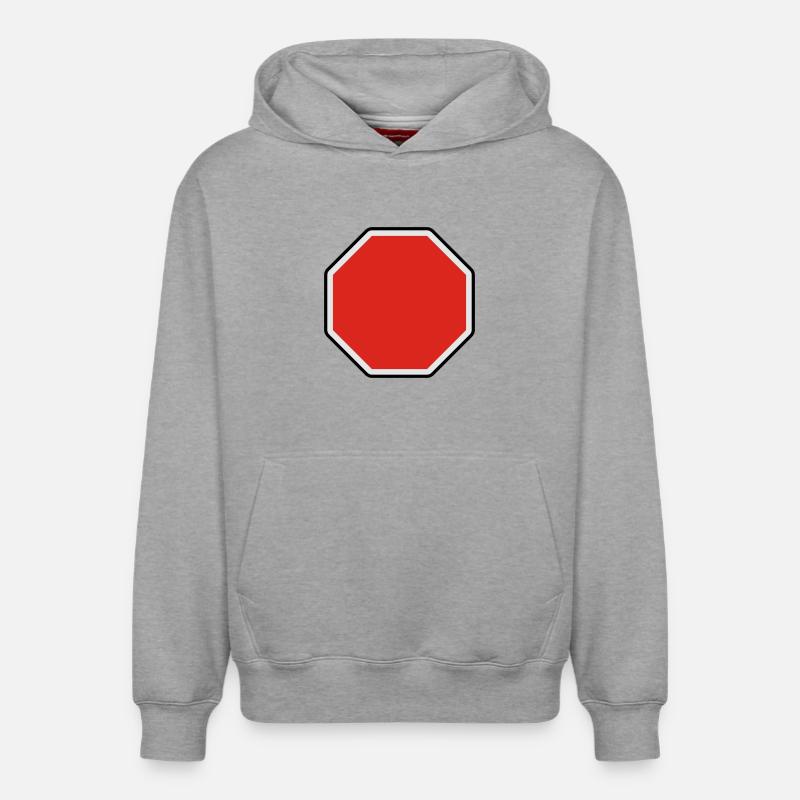 verkehrsschild - für eigenen text - Sweat à capuche unisexe décontracté en coton biologique – de SPREAD - gris chiné
