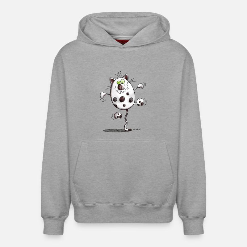 Mignon Chat - Sweat à capuche unisexe décontracté en coton biologique – de SPREAD - gris chiné