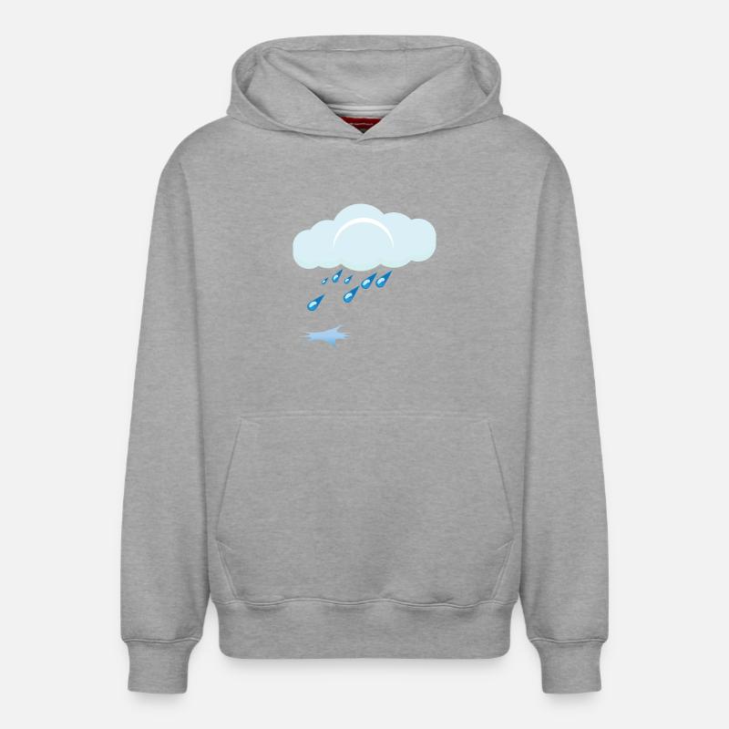 Pluie - Sweat à capuche unisexe décontracté en coton biologique – de SPREAD - gris chiné