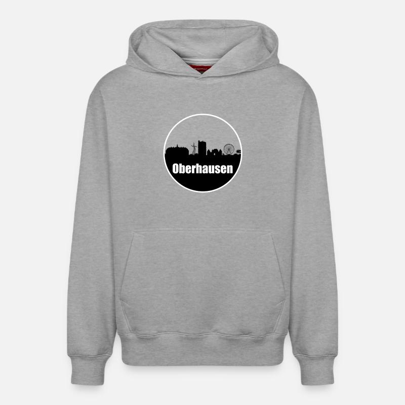 Oberhasuen Transparency Skyline - Sweat à capuche unisexe décontracté en coton biologique – de SPREAD - gris chiné