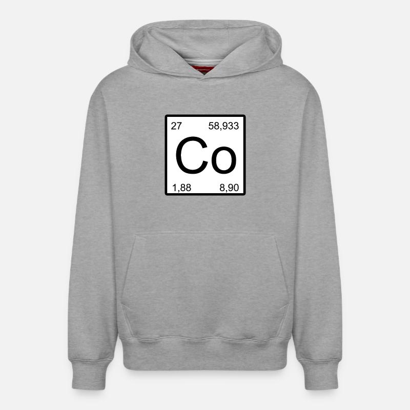 Kobalt Element Stil Minimal - Relaxed Unisex Organic Hoodie – von SPREAD - Grau meliert