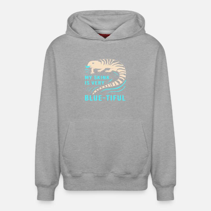 Lézard - Sweat à capuche unisexe décontracté en coton biologique – de SPREAD - gris chiné