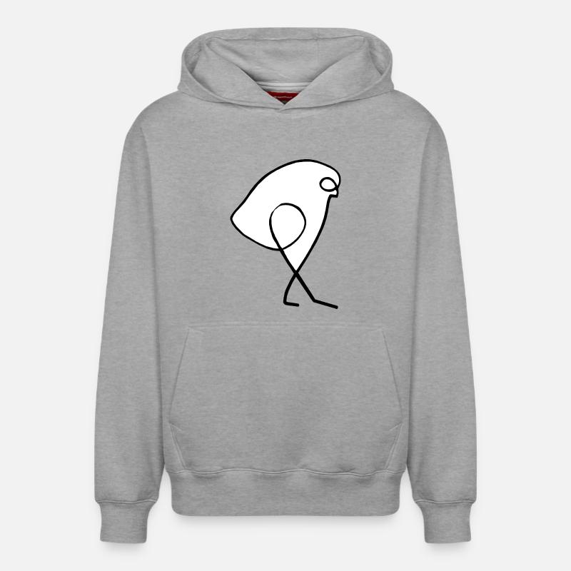 Moineau - Sweat à capuche unisexe décontracté en coton biologique – de SPREAD - gris chiné