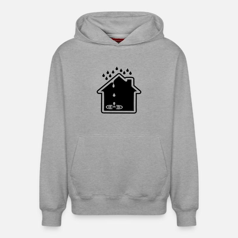 Fuites de maison - Sweat à capuche unisexe décontracté en coton biologique – de SPREAD - gris chiné