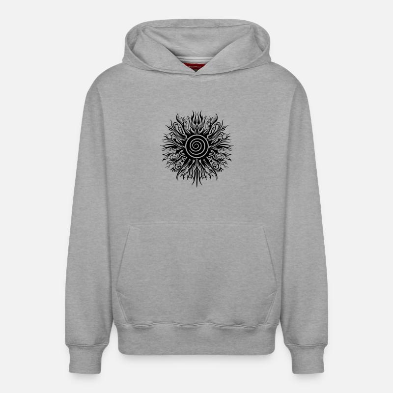 Soleil d’été - Sweat à capuche unisexe décontracté en coton biologique – de SPREAD - gris chiné