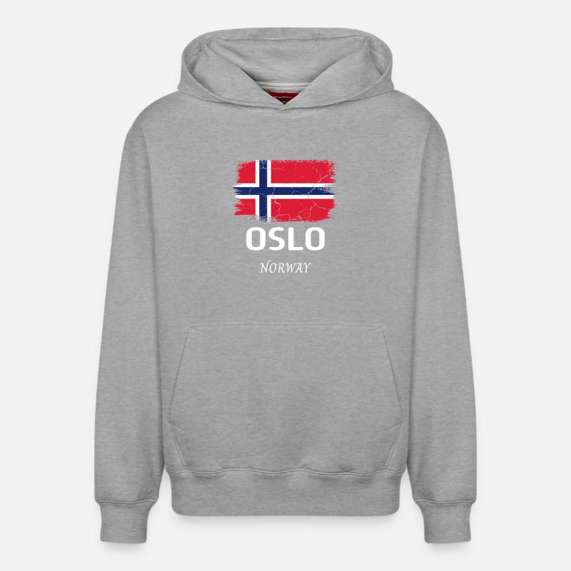 Oslo - Sweat à capuche unisexe décontracté en coton biologique – de SPREAD - gris chiné
