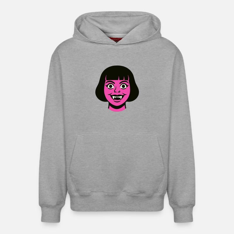 Femme vampire - Sweat à capuche unisexe décontracté en coton biologique – de SPREAD - gris chiné