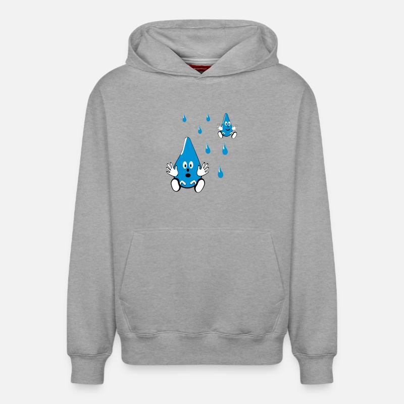 Petits amis goutte d’eau - Sweat à capuche unisexe décontracté en coton biologique – de SPREAD - gris chiné