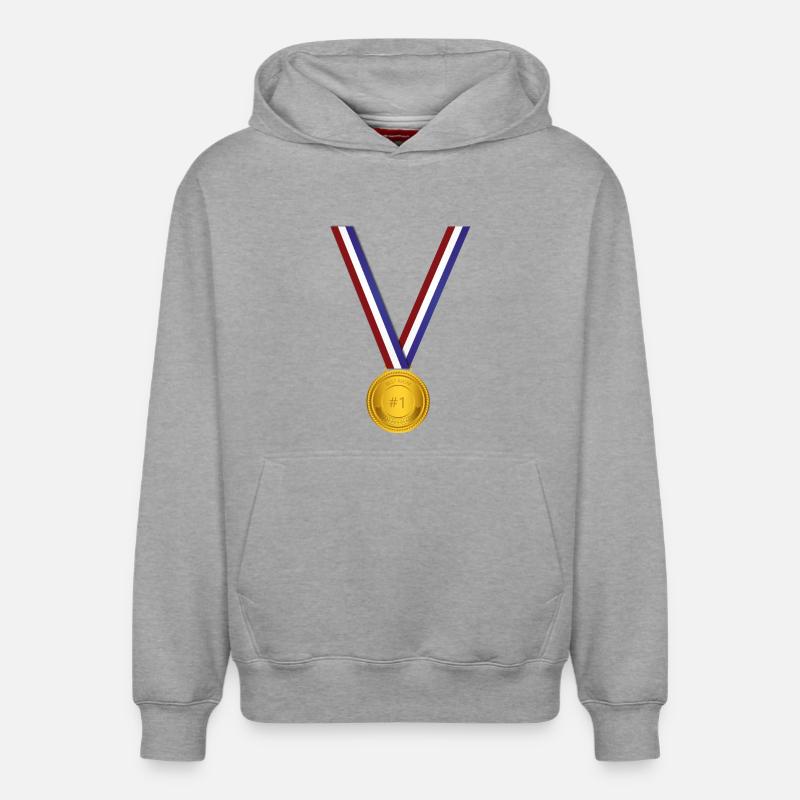 Medaille d'Excellence Maman - Sweat à capuche unisexe décontracté en coton biologique – de SPREAD - gris chiné
