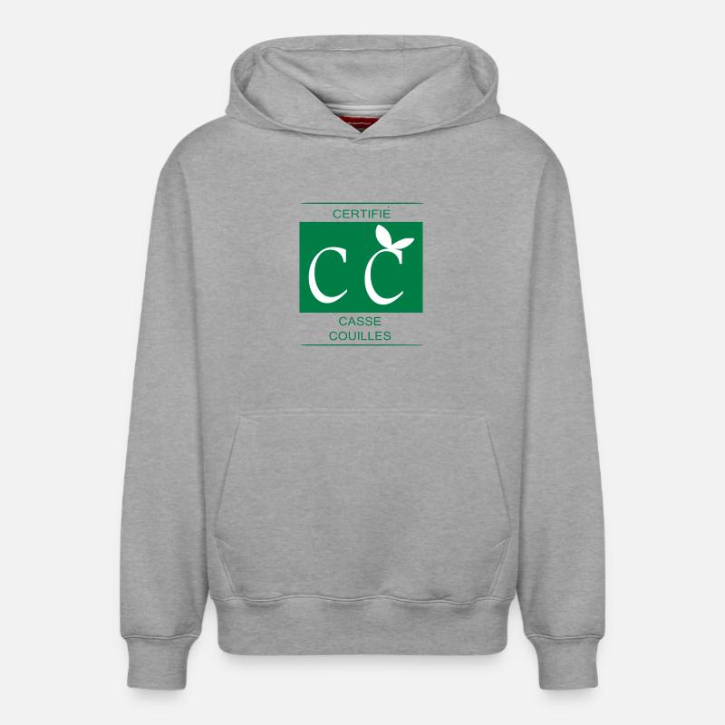 certifié casse couilles - Sweat à capuche unisexe décontracté en coton biologique – de SPREAD - gris chiné
