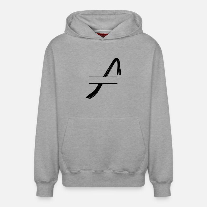 Einbruchslogo Brechstange oder Brechstange - Relaxed Unisex Organic Hoodie – von SPREAD - Grau meliert