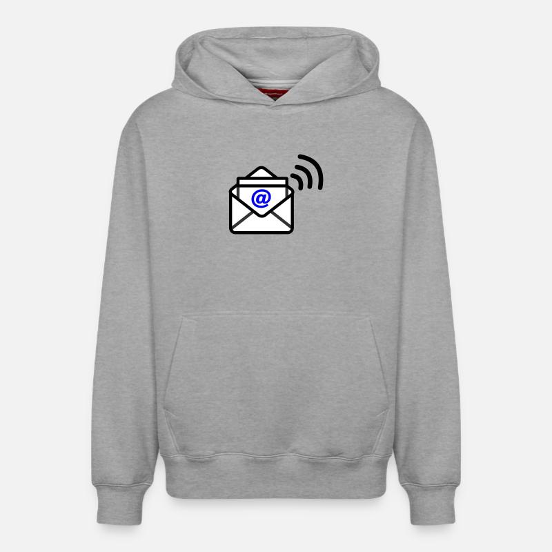 Logo E-Mail - Relaxed Unisex Organic Hoodie – von SPREAD - Grau meliert