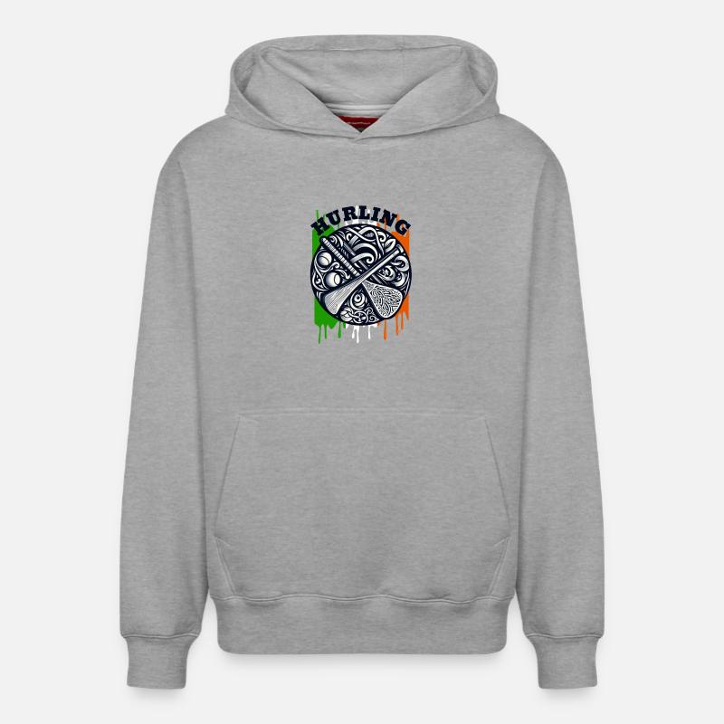 Hurling - Sweat à capuche unisexe décontracté en coton biologique – de SPREAD - gris chiné
