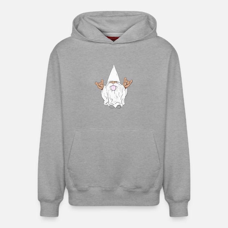 Gnome Rock - Sweat à capuche unisexe décontracté en coton biologique – de SPREAD - gris chiné