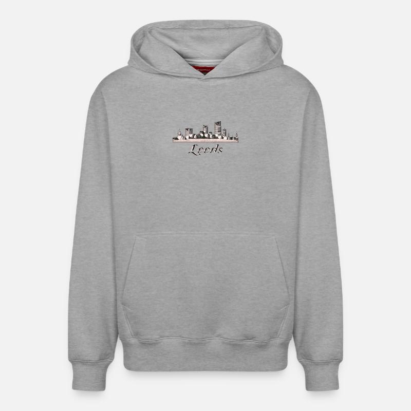 Leeds - Sweat à capuche unisexe décontracté en coton biologique – de SPREAD - gris chiné