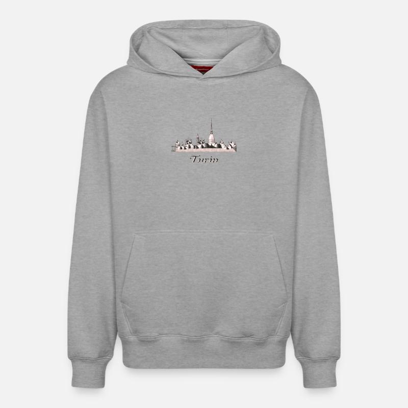 Turin - Sweat à capuche unisexe décontracté en coton biologique – de SPREAD - gris chiné
