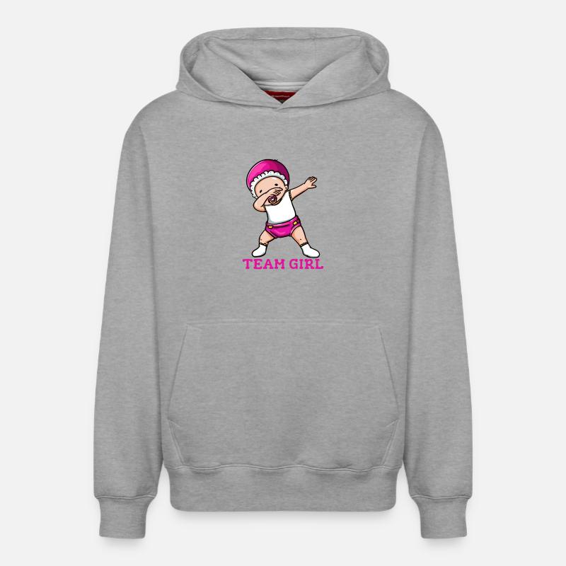 Fête de bébé - Sweat à capuche unisexe décontracté en coton biologique – de SPREAD - gris chiné