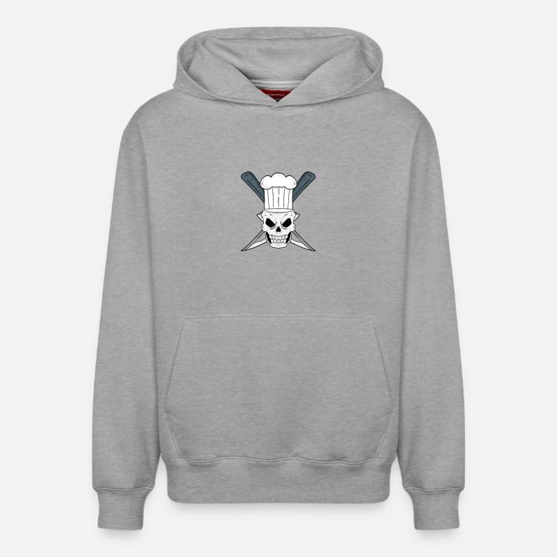 Crâne Koch - Sweat à capuche unisexe décontracté en coton biologique – de SPREAD - gris chiné