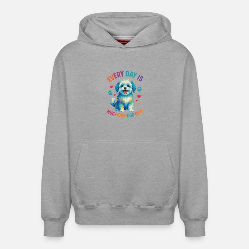 Maltais - Sweat à capuche unisexe décontracté en coton biologique – de SPREAD - gris chiné