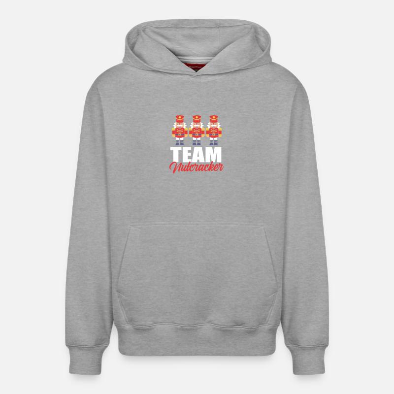 Casse-noisette de Noël - Sweat à capuche unisexe décontracté en coton biologique – de SPREAD - gris chiné