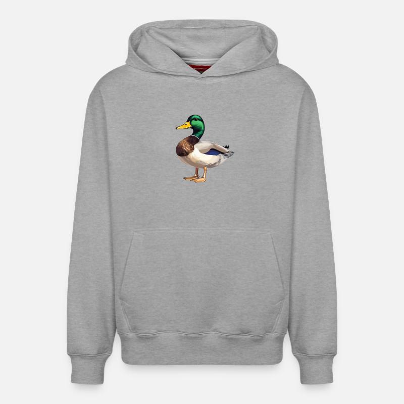 Canards Canard - Sweat à capuche unisexe décontracté en coton biologique – de SPREAD - gris chiné