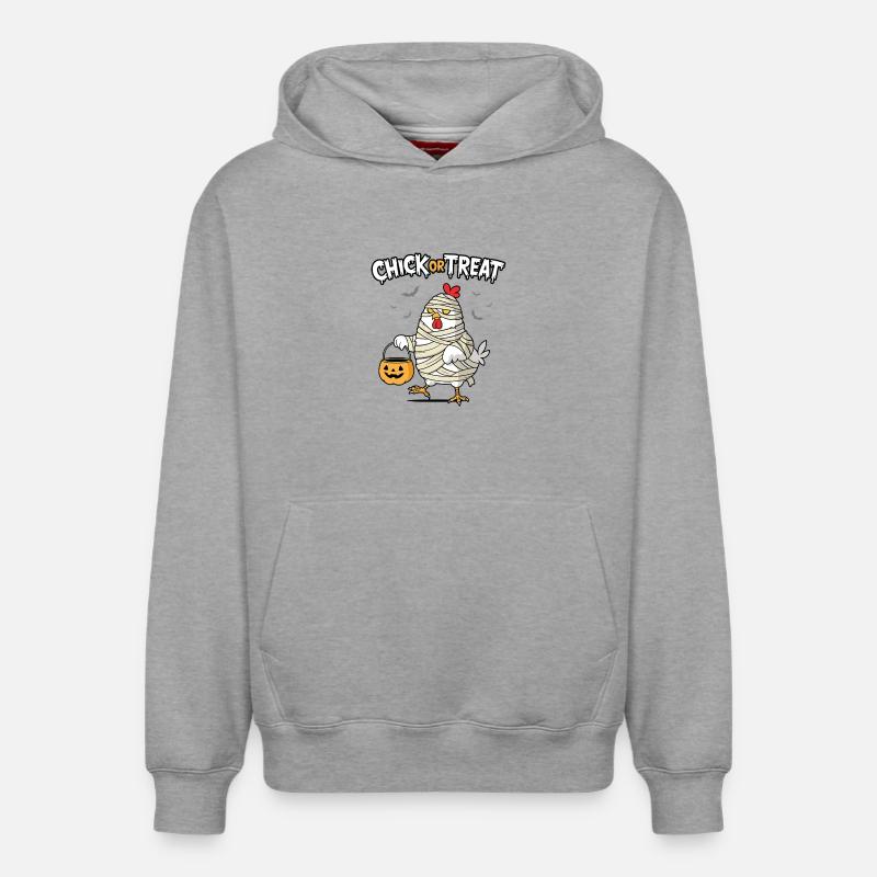 Küken oder Leckerli - Relaxed Unisex Organic Hoodie – von SPREAD - Grau meliert