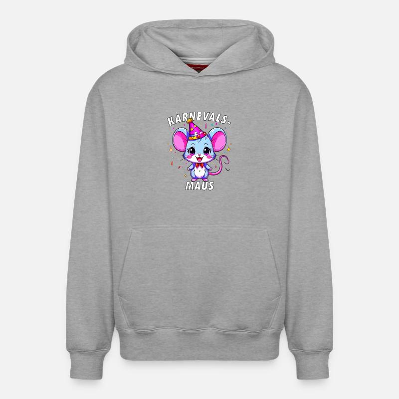 SOURIS DE CARNAVAL - Sweat à capuche unisexe décontracté en coton biologique – de SPREAD - gris chiné