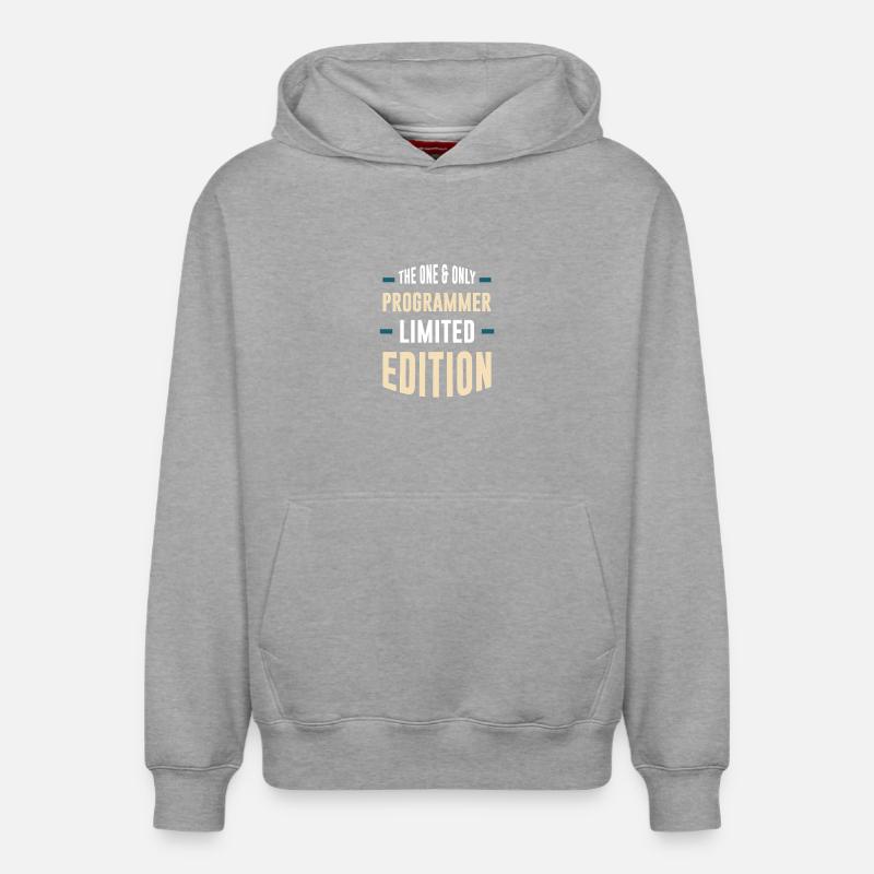 Édition limitée Only Programmer - Sweat à capuche unisexe décontracté en coton biologique – de SPREAD - gris chiné