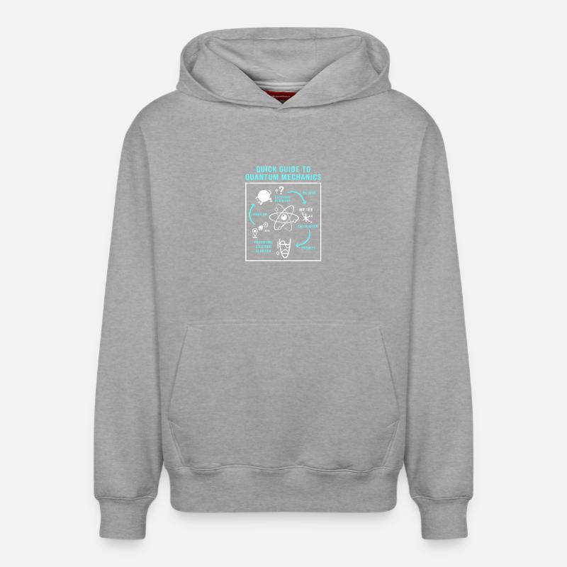 Quantenphysik Quanten Physik Quantensprung - Relaxed Unisex Organic Hoodie – von SPREAD - Grau meliert