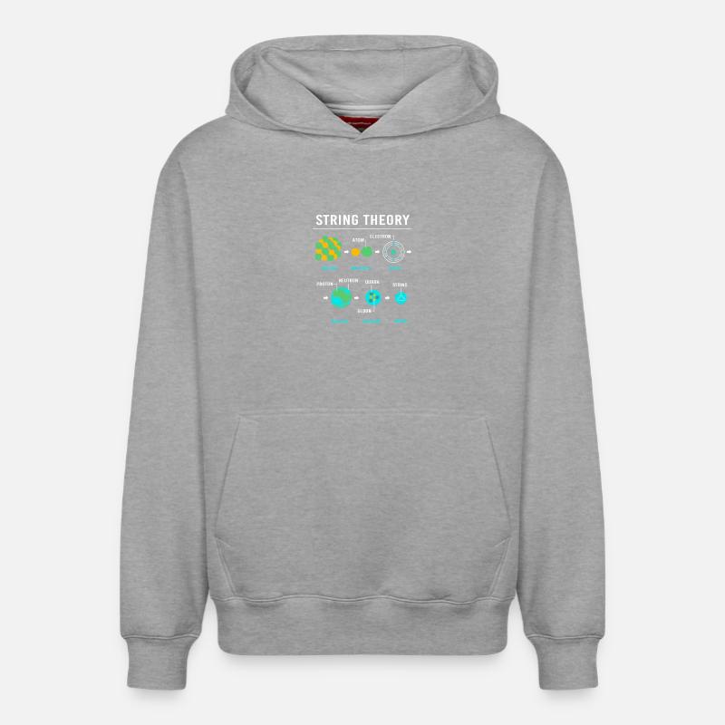Quantenphysik Quanten Physik Quantensprung - Relaxed Unisex Organic Hoodie – von SPREAD - Grau meliert